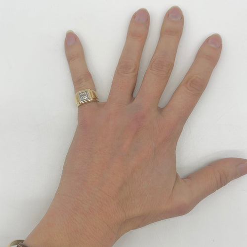 Bague Bague jonc en or jaune et diamant 58 Facettes Z1351897