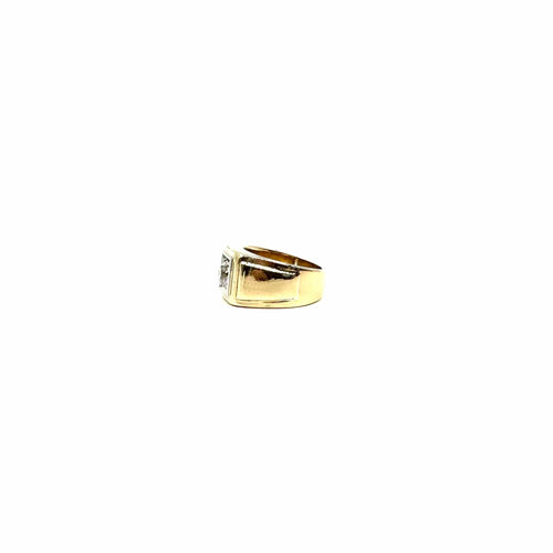 Bague Bague jonc en or jaune et diamant 58 Facettes Z1351897