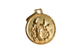 Pendentif scorpion rond en or jaune 18 carats 58 Facettes 3924