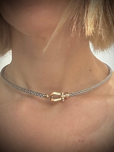 Collier FRED - Collier en or jaune et acier 58 Facettes Z1351924
