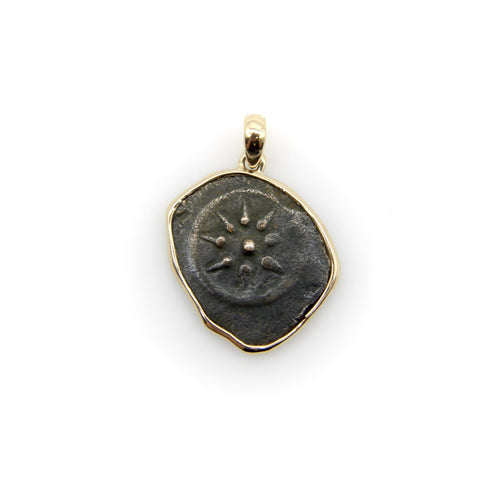 Pendentif Pendentif pièce antique « widow’s mite » en or 14K 58 Facettes A2007E