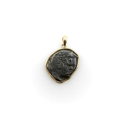 Pendentif Pendentif pièce antique « widow’s mite » en or 14K 58 Facettes A2007E