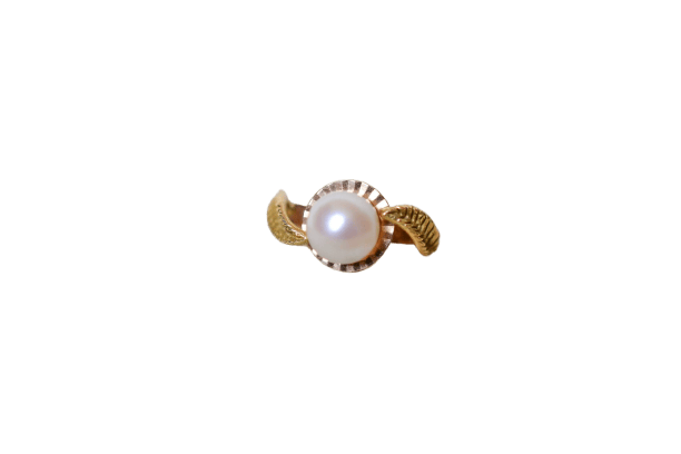 Bague perle de culture Akoya en or jaune 18K 58 Facettes 3880