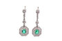 Boucles d'oreilles Art déco en émeraudes et diamants 58 Facettes 27776dv