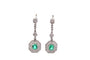 Boucles d'oreilles Art déco en émeraudes et diamants 58 Facettes 27776dv