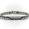 Art déco - Bracelet ligne zigzag en platine, diamants et saphirs 58 Facettes A2007H