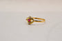 Bague Art nouveau en or jaune et vert 18 carats rubis perles 58 Facettes 3925