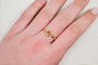 Bague Art nouveau en or jaune et vert 18 carats rubis perles 58 Facettes 3925