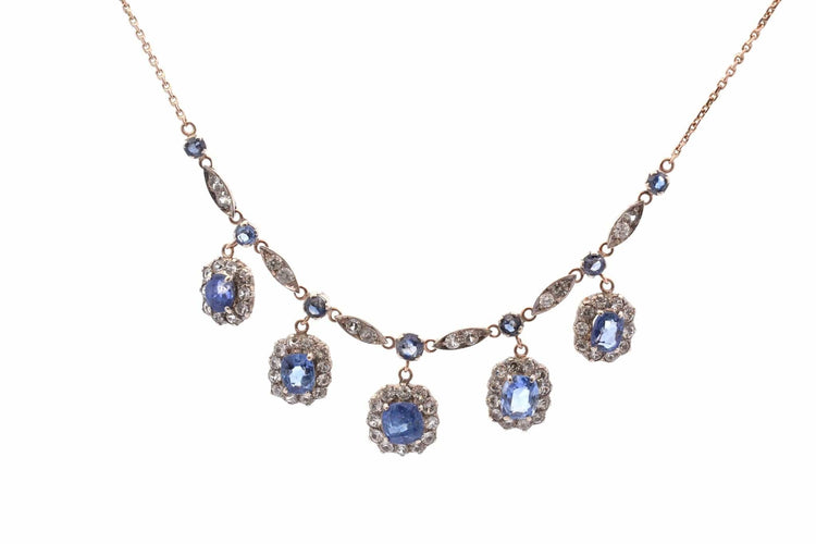 Collier Collier ancien XIXe siècle aux saphirs 58 Facettes 27980