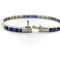 Art déco - Bracelet ligne en platine, diamants et saphirs 58 Facettes A2007G