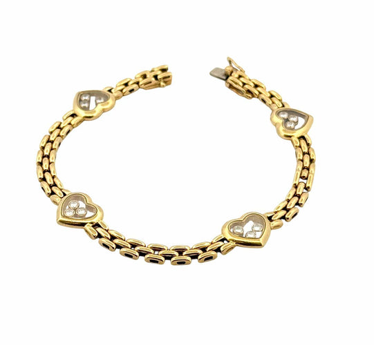 Chopard Happy Diamonds - Bracelet en or jaune 18 carats et diamants 58 Facettes CHOP