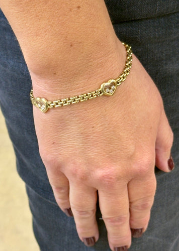 Chopard Happy Diamonds - Bracelet en or jaune 18 carats et diamants 58 Facettes CHOP