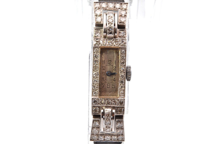 Montre Montre Art déco 1920 en platine et diamants 58 Facettes 27959