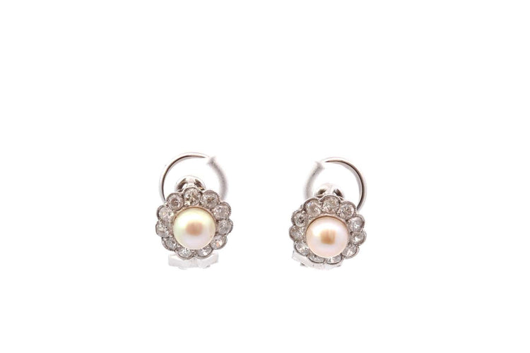 Boucles d'oreilles vintage en perles de culture 58 Facettes 27913