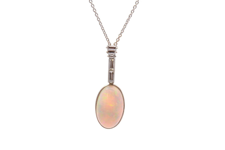 Collier Collier - Opale 6,11 ct et diamants 58 Facettes 27211