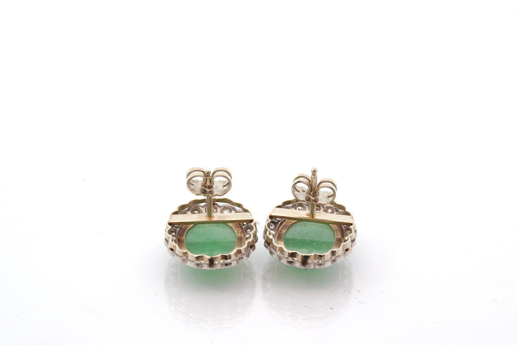Boucles d'oreilles Boucles d’oreilles Art déco en jade et diamants 58 Facettes 28063