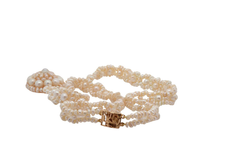 Collier Collier ancien en perles fines avec fermoir en or 58 Facettes 27760