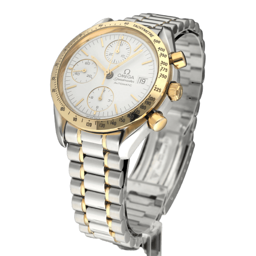 Montre Omega Speedmaster Date - Montre automatique 39 mm or et acier 58 Facettes OMG/SPE/572