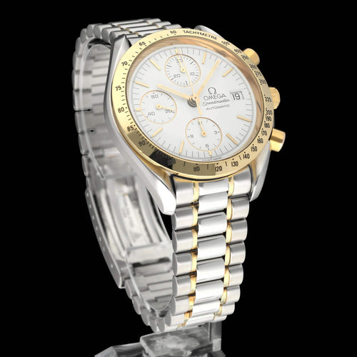 Montre Omega Speedmaster Date - Montre automatique 39 mm or et acier 58 Facettes OMG/SPE/572