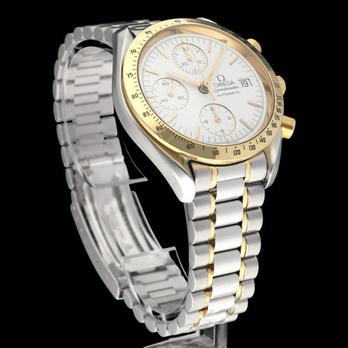 Montre Omega Speedmaster Date - Montre automatique 39 mm or et acier 58 Facettes OMG/SPE/572