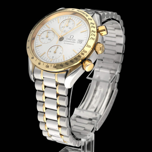Montre Omega Speedmaster Date - Montre automatique 39 mm or et acier 58 Facettes OMG/SPE/572