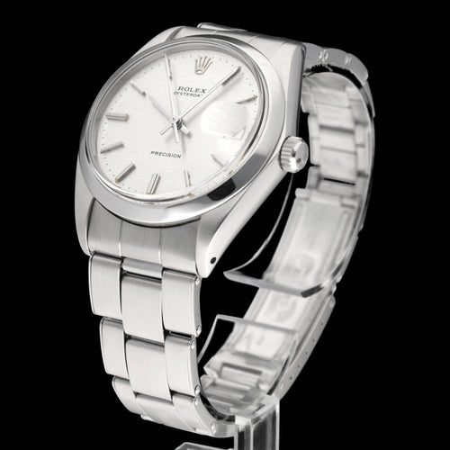 Rolex Oysterdate Precision réf. 6694 - Montre en acier, cadran lin 1971 58 Facettes ROL/OPR/196