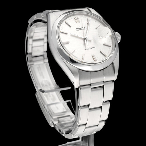 Rolex Oysterdate Precision réf. 6694 - Montre en acier, cadran lin 1971 58 Facettes ROL/OPR/196