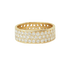 Bague 55 Bague alliance pavée de diamants en or jaune 18 kt 58 Facettes 33676