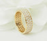 Bague 55 Bague alliance pavée de diamants en or jaune 18 kt 58 Facettes 33676