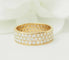 Bague 55 Bague alliance pavée de diamants en or jaune 18 kt 58 Facettes 33676