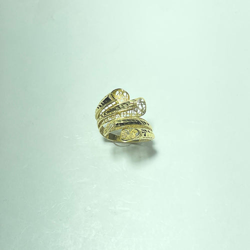 Bague 57 Bague ajourée contemporaine en or jaune 18 carats, taille 57 58 Facettes 260080