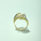 Bague 57 Bague ajourée contemporaine en or jaune 18 carats, taille 57 58 Facettes 260080