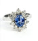Bague 54 Bague rosette - Bague en or blanc 18 carats avec saphir et diamants 58 Facettes Q403B