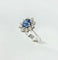 Bague 54 Bague rosette - Bague en or blanc 18 carats avec saphir et diamants 58 Facettes Q403B