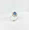 Bague 54 Bague rosette - Bague en or blanc 18 carats avec saphir et diamants 58 Facettes Q403B