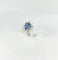 Bague 54 Bague rosette - Bague en or blanc 18 carats avec saphir et diamants 58 Facettes Q403B