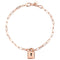 Bracelet DODO LOCK - Bracelet cadenas en argent plaqué or rose 18K 58 Facettes UKA000121SO