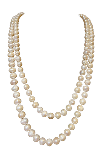 Collier Sautoir 145 perles de culture d’eau douce baroques, 120 cm 58 Facettes 889