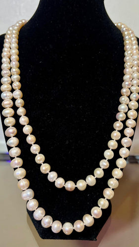 Collier Sautoir 145 perles de culture d’eau douce baroques, 120 cm 58 Facettes 889