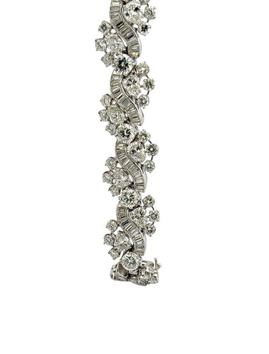 Bracelet Bracelet en or blanc 18 carats et platine serti de diamants naturels 58 Facettes orplat