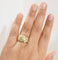 Bague 54 Bague large à motifs gouttes en or jaune 18 kt et diamants 58 Facettes 33673