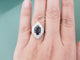 Bague 57 Bague Art déco en platine 950, saphir et diamants 58 Facettes 33650