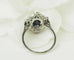 Bague 57 Bague Art déco en platine 950, saphir et diamants 58 Facettes 33650