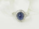 Bague 52 Bague Art déco en platine 900, saphir cabochon et diamants 58 Facettes 33658