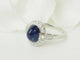 Bague 52 Bague Art déco en platine 900, saphir cabochon et diamants 58 Facettes 33658