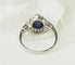Bague 52 Bague Art déco en platine 900, saphir cabochon et diamants 58 Facettes 33658