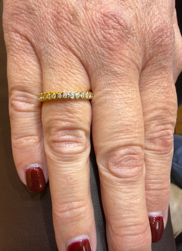 Bague 55 Alliance - Bague en or jaune 18 carats et diamants 58 Facettes All