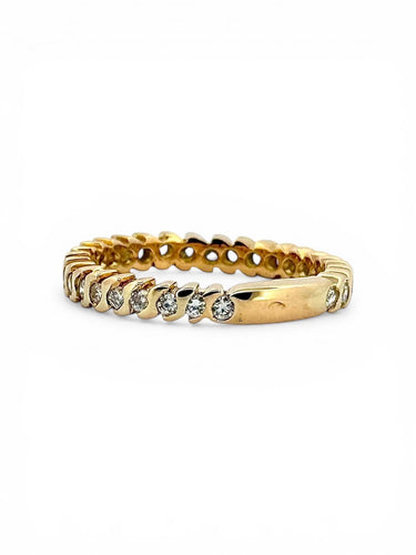 Bague 55 Alliance - Bague en or jaune 18 carats et diamants 58 Facettes All