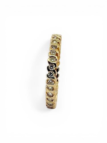 Bague 55 Alliance - Bague en or jaune 18 carats et diamants 58 Facettes All