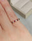 Bague 47 Bague demi-alliance rubis et diamants en or rose 18 carats 58 Facettes 697